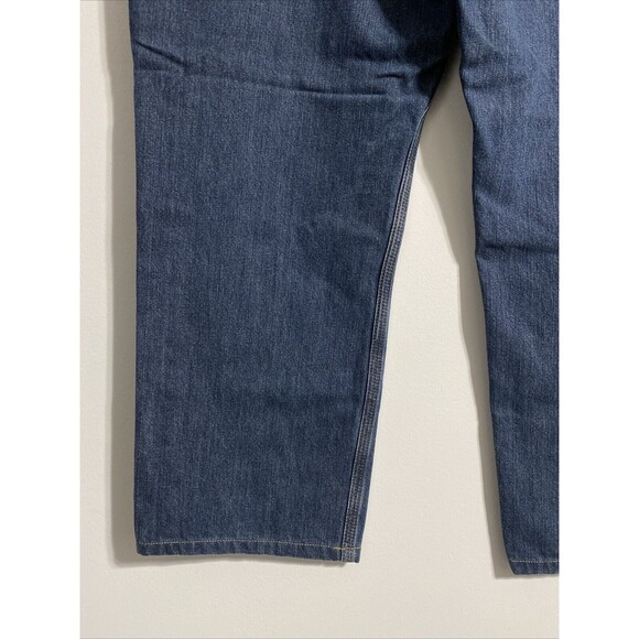 Carhartt Jeans Men's 38x32 Blue Relaxed Fit Straight Leg Mid Rise Zip Fly B18 - Picture 9 of 13